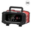מטען מצברים אוטומטי מלא 12V/24V 20A/10A 7-סגמנטי חכם למצבר רכב תיקון פולסים לטעינת מצברי עופרת חומצית רטובים ג'ל AGM