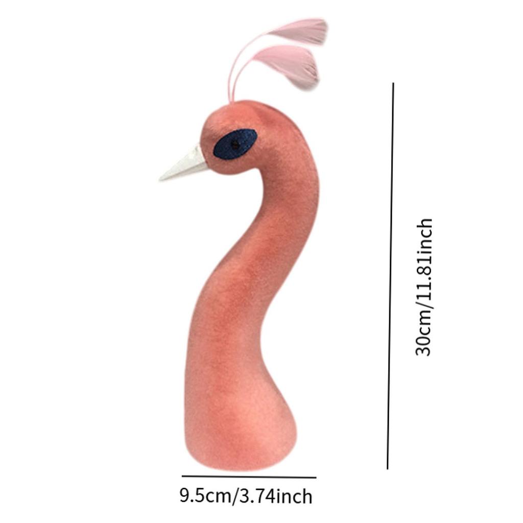 Peacock Mannequin Head Floral Arrangement Decor Flower Basket Ornament Home