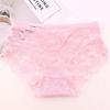 Ladies Sexy Underwear Lace Breathable Briefs Panties Breathable Lace Trim Mesh Briefs