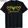 2024 New Rasta Reggae One Love Retro Vintage Sunset Jamaica Vacation Tshirt Womens Round Neck Short Sleeved Top
