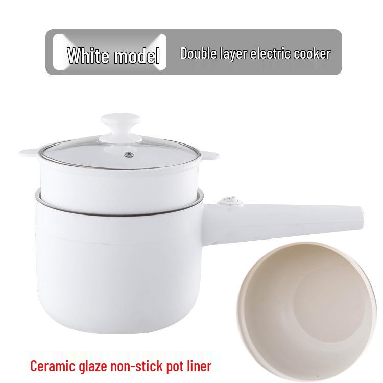Smart Multifunctional Electric Cooker with Long Handle – Compact Dorm-Use Hot Pot for Steaming and Cooking