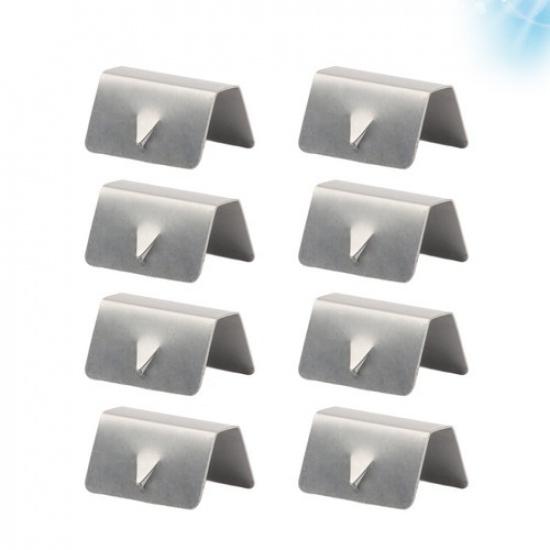 8 Pcs Wind Deflectors Stainless Steel Clips Rain Deflectors Channel for Car