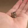 Brass Viking Head Bead Pendant Keychain Accessory DIY Crafting Supplies Metal Charm for Jewelry Making and Decoration