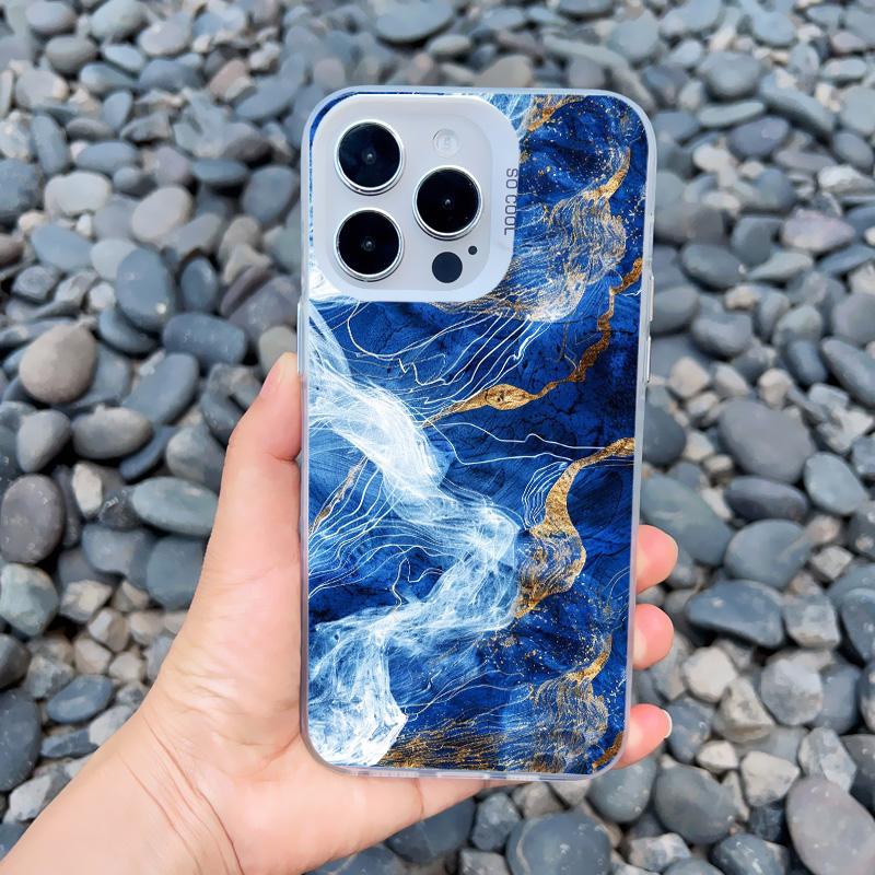 Ocean Waves Sea Water Creative Phone Case For iPhone Case 16 15 14 Pro Max Plus 13 Mini 12 11 Pro Max Shockproof Laser Covers