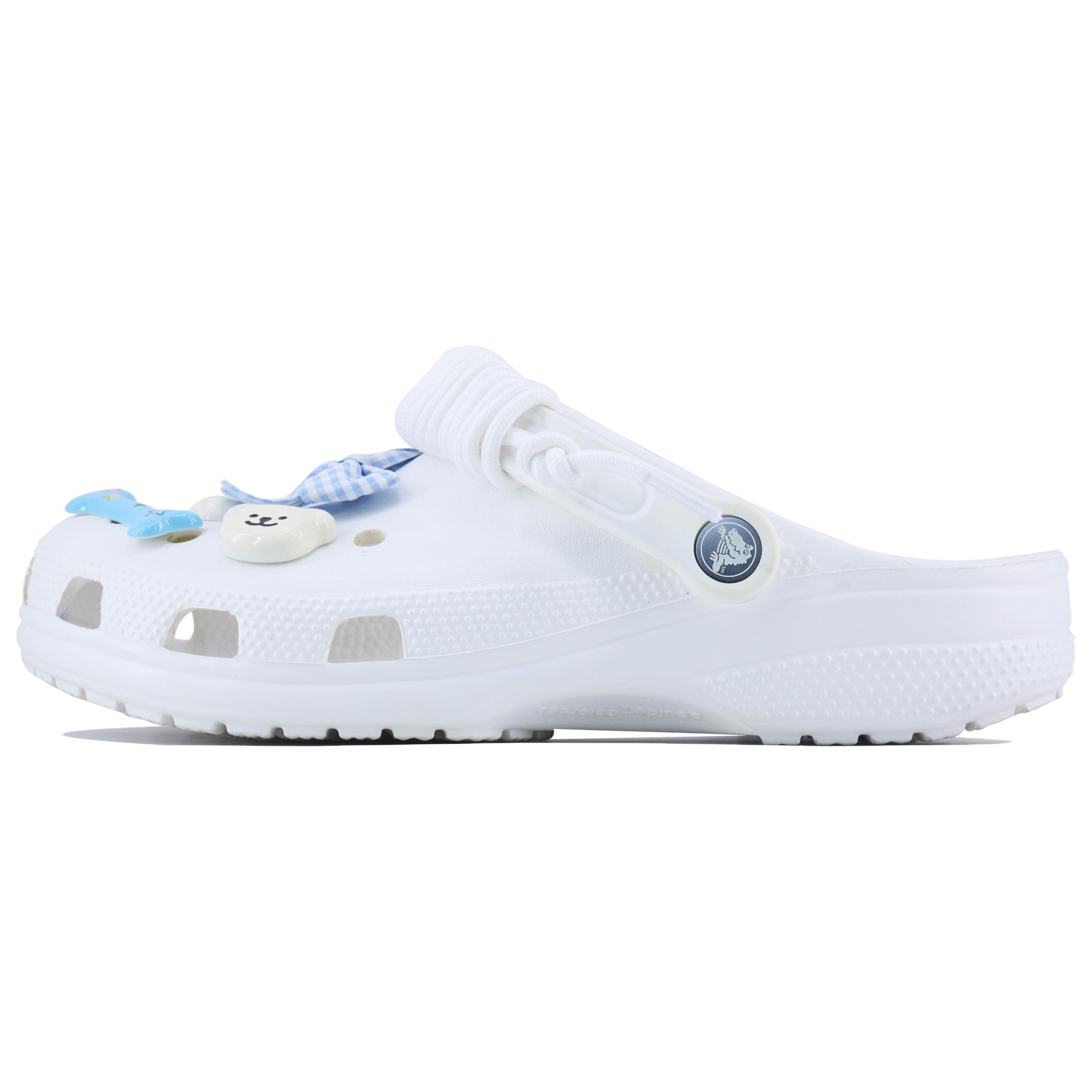 

Crocs Classic clog Blue Puppy SDS Versatile Fashion Hole Shoes Unisex White 39-40 белый