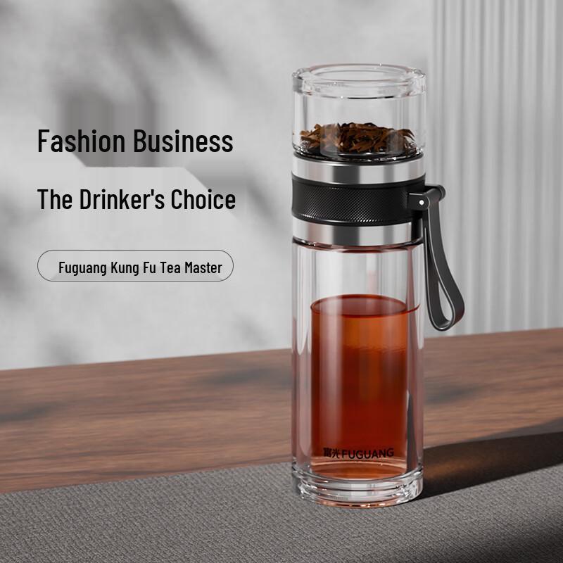 Fuguan Kung Fu Tea Master Double-Layer Glass Cup