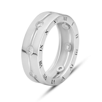 Anillo de plata con circonita cúbica, peso del producto 5,17 g (2172024)