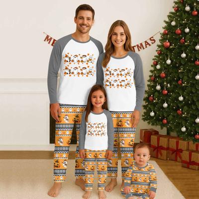 Conjuntos de pijamas combinando para a família, roupas de lazer, blusas de manga comprida combinando para a família + conjunto de calças