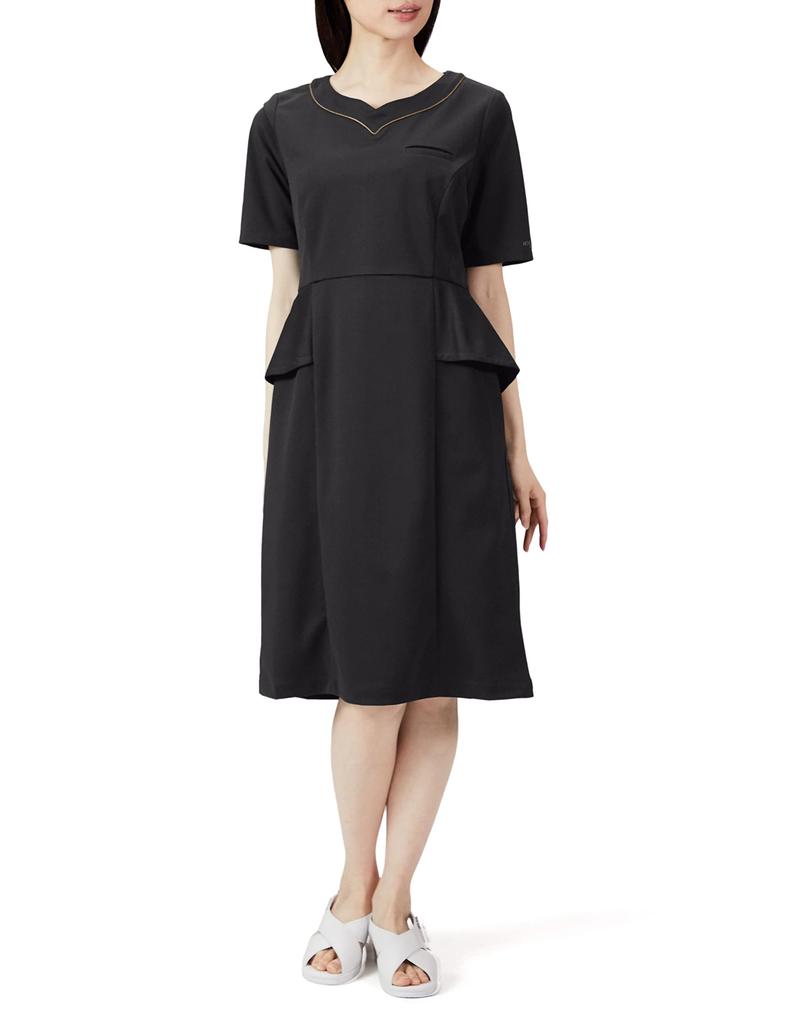 Dress for Industrial MK0050 Black LL [Michelle Cran] Women's [Anti-transparent/Anti-static/Stretch/Anti-bacterial/Easy Care/Suitable Washing] C-10