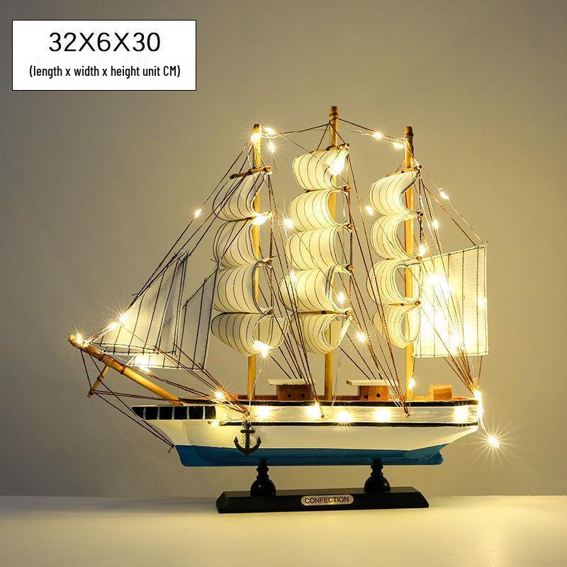 Oturma Odası veya Açılış Töreni İçin Mezuniyet Sezonu Ahşap Yelkenli Süsü