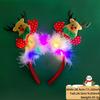 Christmas Hair Band Glowing Headband Xmas Tree Snowflake Hair Band Deer Horn Light Flashing Headwear Merry Christmas Gift