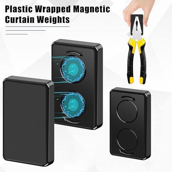 Outdoor Curtain Weights Magnetic Drapery Weights No Sewing Waterproof Curtain Weights for Home Bathroom Shower Liner Flags Tablecloth