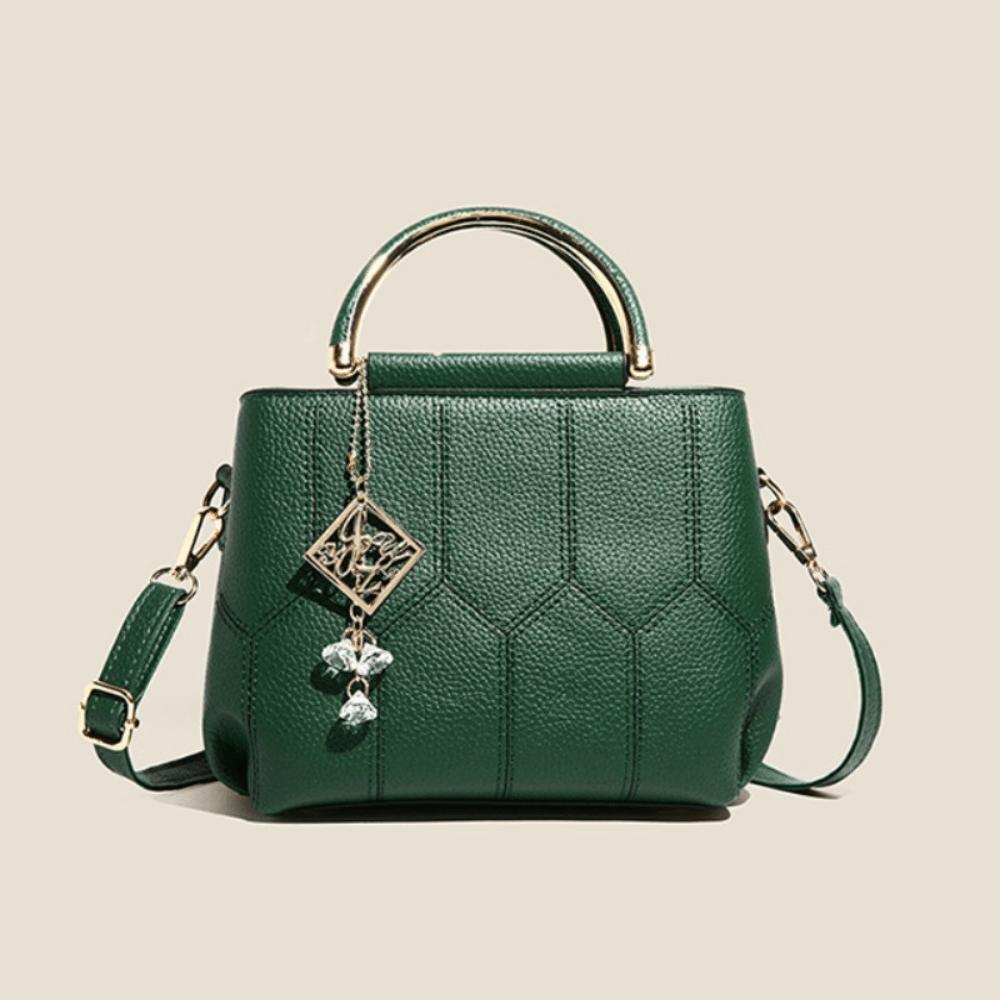 Fashion PU Women's Bag Two-Way Carry High-end Tote Bag Large Capacity Vintage Crossbody Bag Gift
