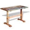 Day and Night - Day and Night Dining Table with Pedestal Solid Recycled Wood 120x58x78 Cm