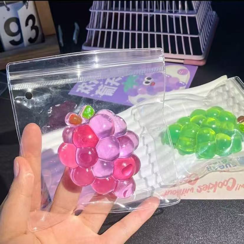 Grape Squishy Fidget Toy Squeeze Slow Rising Stress Ball Stress Anxiety Relief Sensory Toys for Kids Adults Party Favors