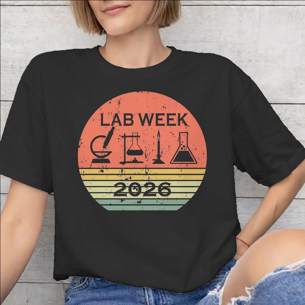 Printed Lab Crew Lab Week 2026 T Shirt for Unisex Unisex 100 Cotton Tshirts Short Sleeve Clothes