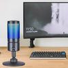 Computer Microphone With Real Time Monitoring For Streaming Desktop Mic with Intelligent Lights Noise Reduce
