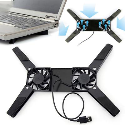 Quente! Radiador de notebook dobrável, ventilador de interface USB portátil, almofada de resfriamento, rack de resfriamento de computador portátil com 2