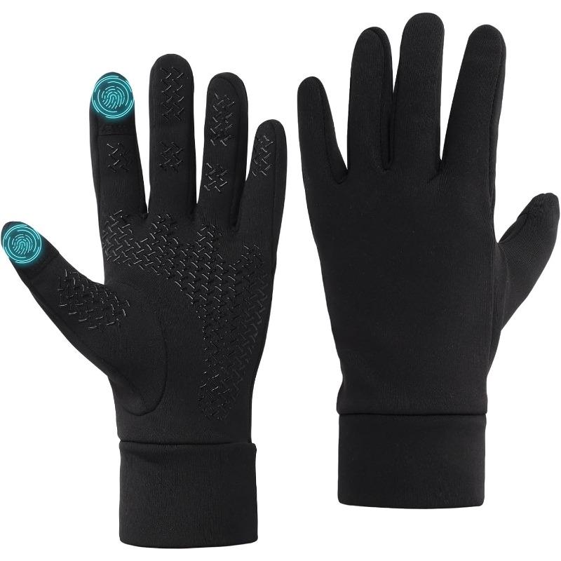

Mens Running Gloves Warm Lined Thermal Gloves Non Slip Touch Screen Gloves Women Sports Walking Riding Driving Cycling S