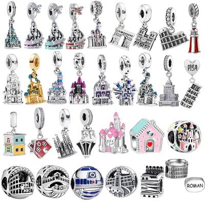 Droomkasteel S925 Zilveren Hanger Bedel voor Vrouwen DIY Originele Armband Sieraden Accessoires