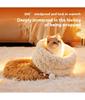 Enclosed Cat Bed with Tunnel Entrance - Self Warming Plush Rabbit Fur Sleeping Bag for Winter, Secure Hideout for Pets