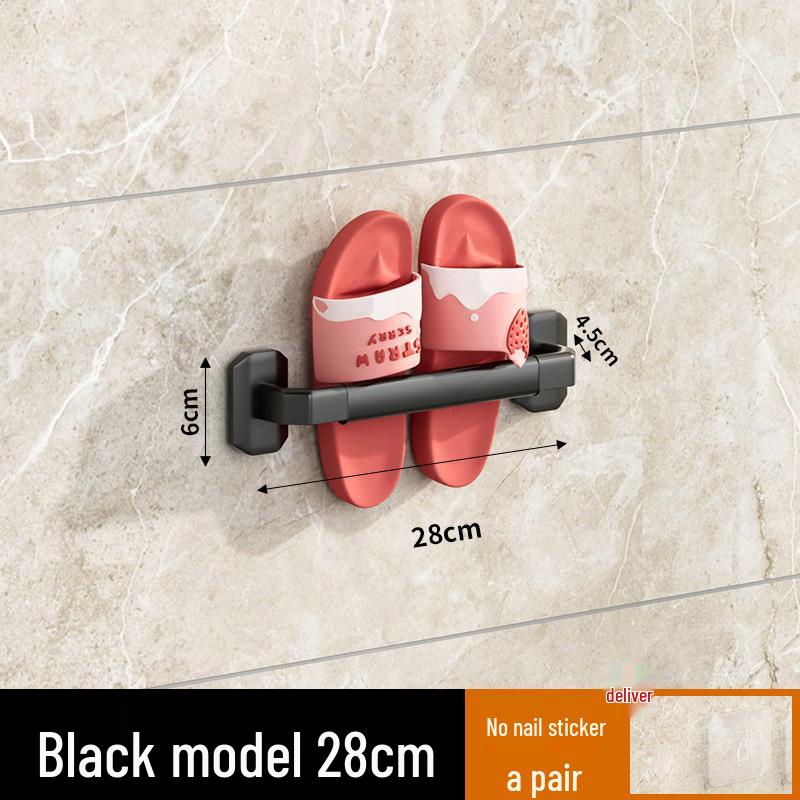 Настенная роскошная полка для тапочек Решение для хранения обуви в ванной без сверления с дренажем Multifunctional Slipper Rack 1090₽