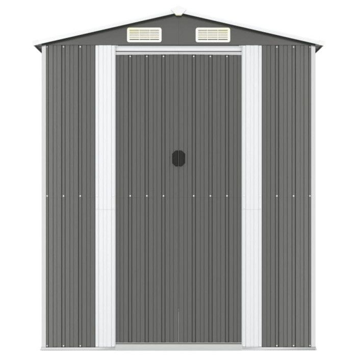 3147439 vidaXL Abri de jardin Gris clair 192x274x223 cm Acier galvanisé