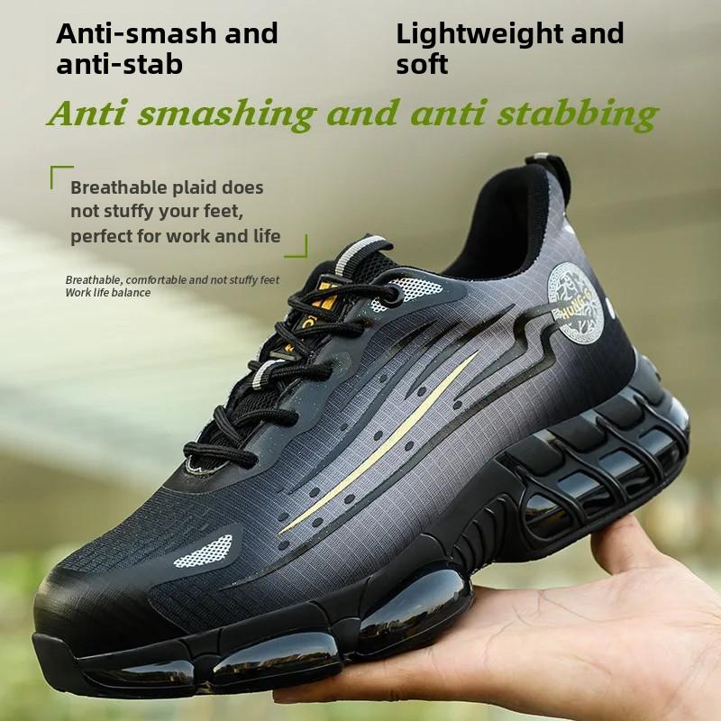 Men Industrial Safety Shoe Woman Iron Toe Work Boots Lightweight Safety Shoes 46 Cheap Man Safety Sneakers Anti-Slip Work Shoes