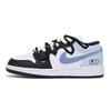 Air Jordan 1 Puppy Fragment Slip Resistant Abrasion Resistant Low Top Vintage Basketball Shoes Men's Black Blue 553558-131(Team85-)