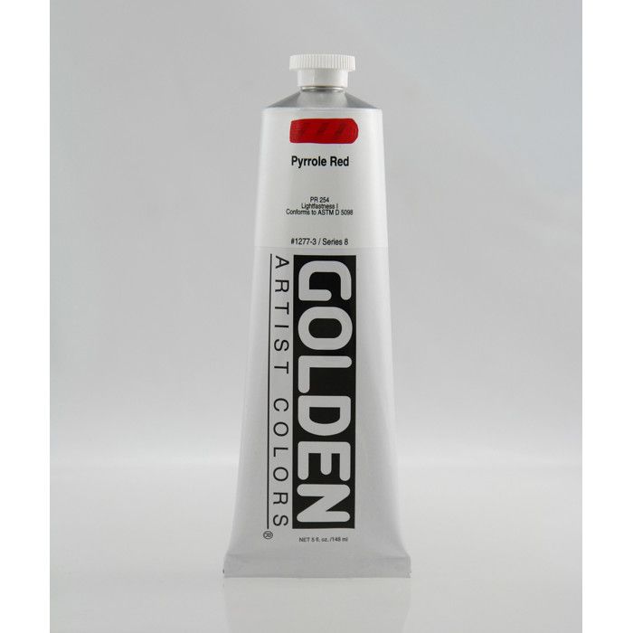 Acrylic Paint - GOLDEN - Pyrrole Red - 150ml - Red - High Lightfastness