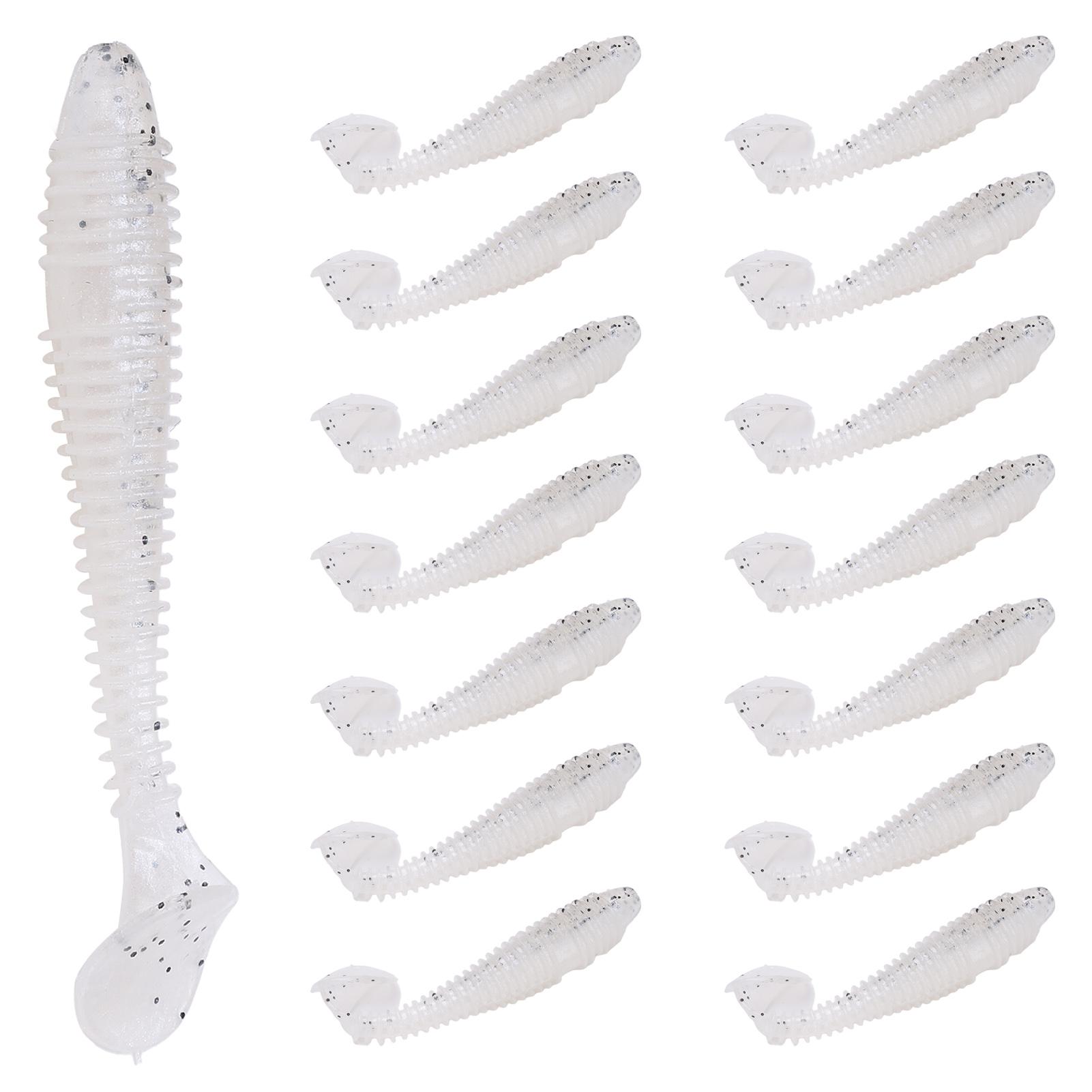 

15 шт. Силиконовая мягкая приманка Имитация Т-образного хвоста Рыболовная приманка Двухцветная со спиральным узором для моря