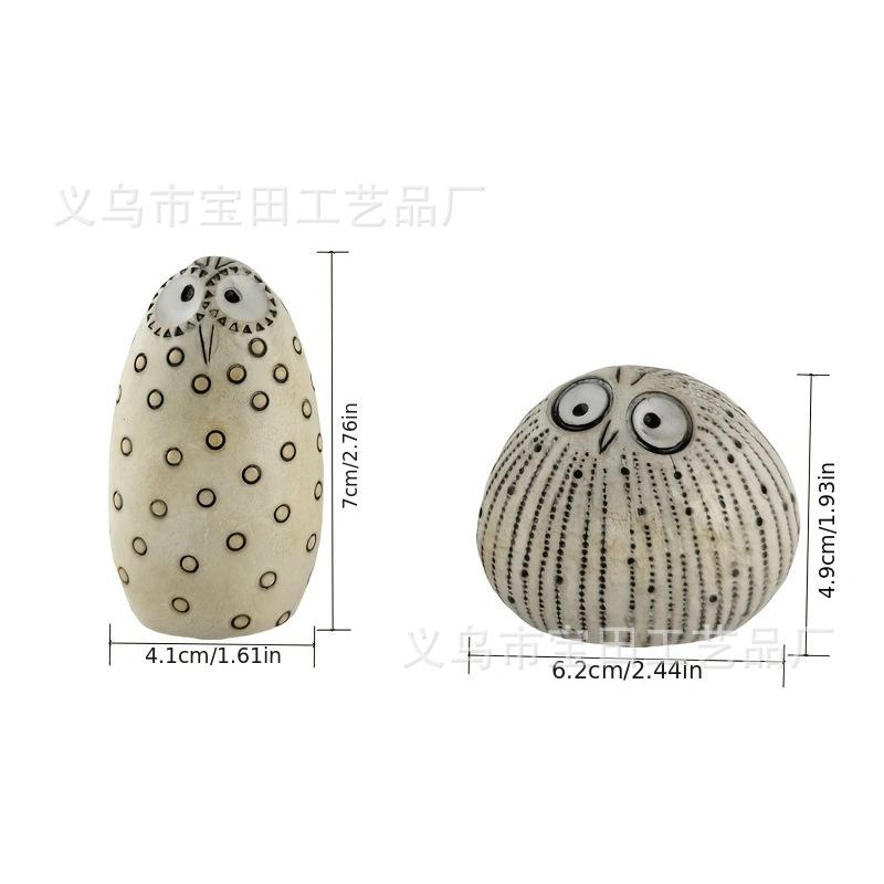 Owl Set, Statue Funny Owl Decorative Bird Art Resin Statue Ornament