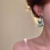 Spot Silver Needle Diamond Round Butterfly Tassel Earrings Light Luxury Premium Earrings Retro Elegant Temperament Earrings