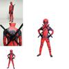 Deadpool Cosplay Jumpsuit With Polyester Spandex For Kids Halloween Party