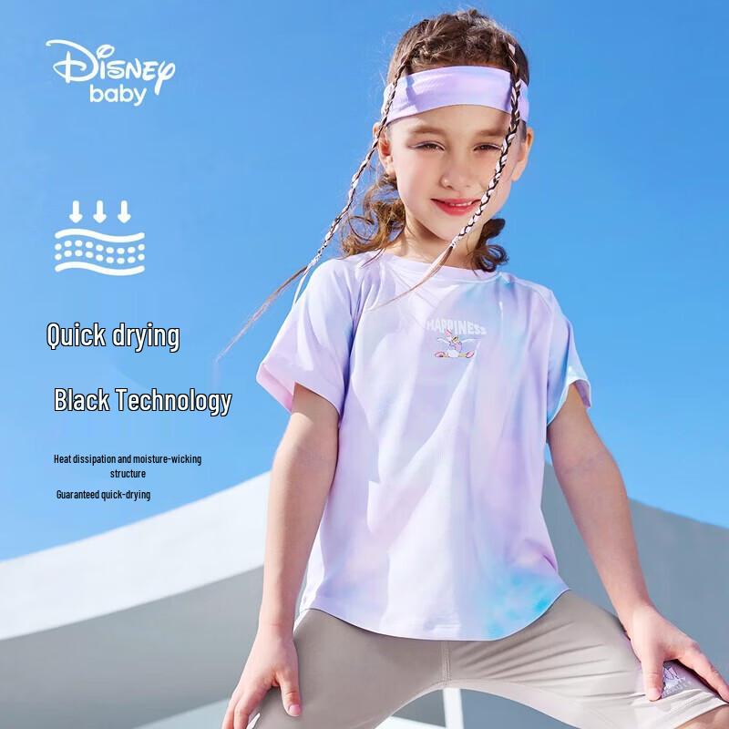 

Спортивная быстросохнущая футболка из ледяного шелка для девочек Disney 110