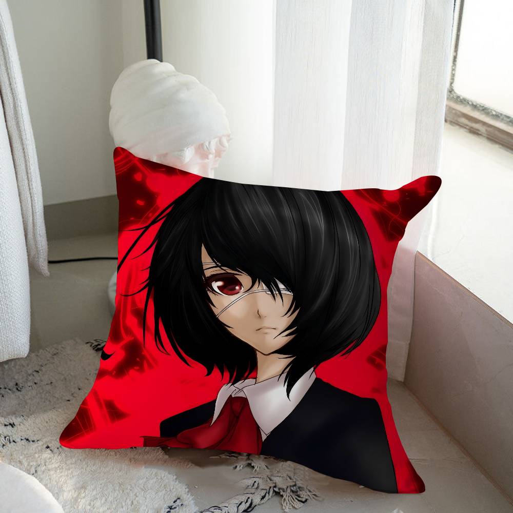 M-Misaki Mei Cartoon Animation Cushion Cover Inches Farmhouse Decor Home Throw Pillow Covers For Couch Decorations