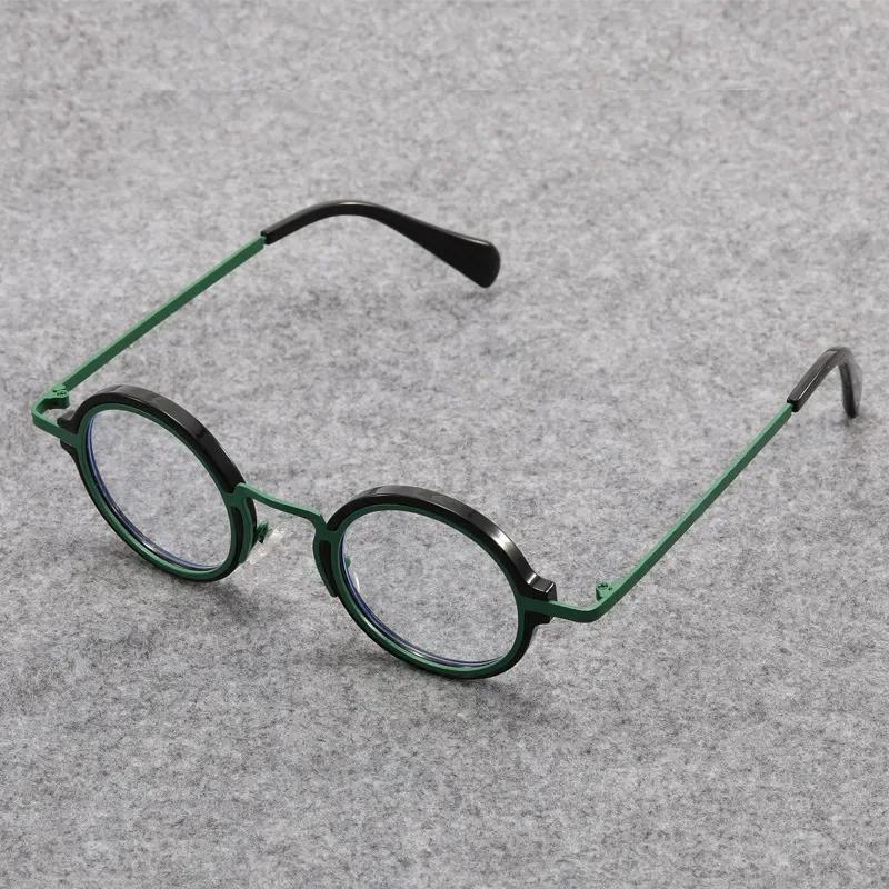 Trendy Round Frame Glasses New Vintage Women Men Small Frame Blue Light Blocking Eyeglasses Designer Luxury Eyewear