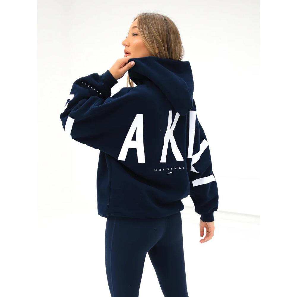 Women's Crew Neck Long Sleeve Letter Printed Oversized Sweatshirt Casual Top