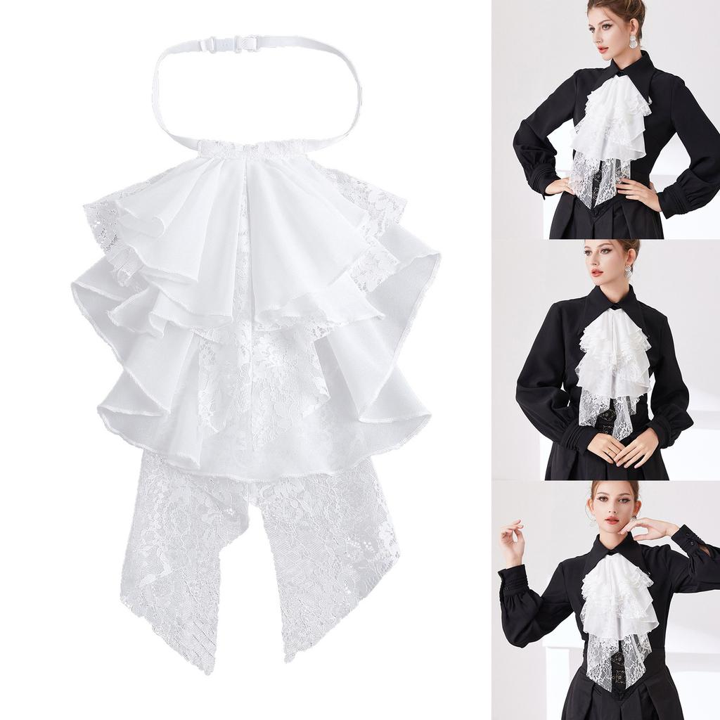 Cravate Écharpe Col Drapé Courtois Victorien Solution Rapide à Porter Accessoire de Costume Jabot Faux Col Pour Événement Professionnel