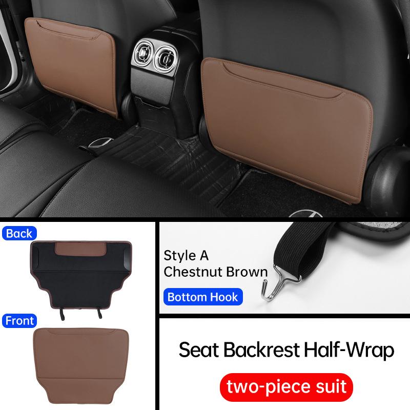 For Mercedes Benz A-Class C-Class Car Seat Anti-kicking Mat GLC260 GLB200 Car Rear Seat Anti-Step Anti-dirt Protection Mat