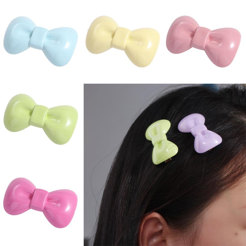 

Candy Color Bow Hair Clip Barrettes Bowknot Hair Clip Sweet Bow Hairpin Girl зелёный