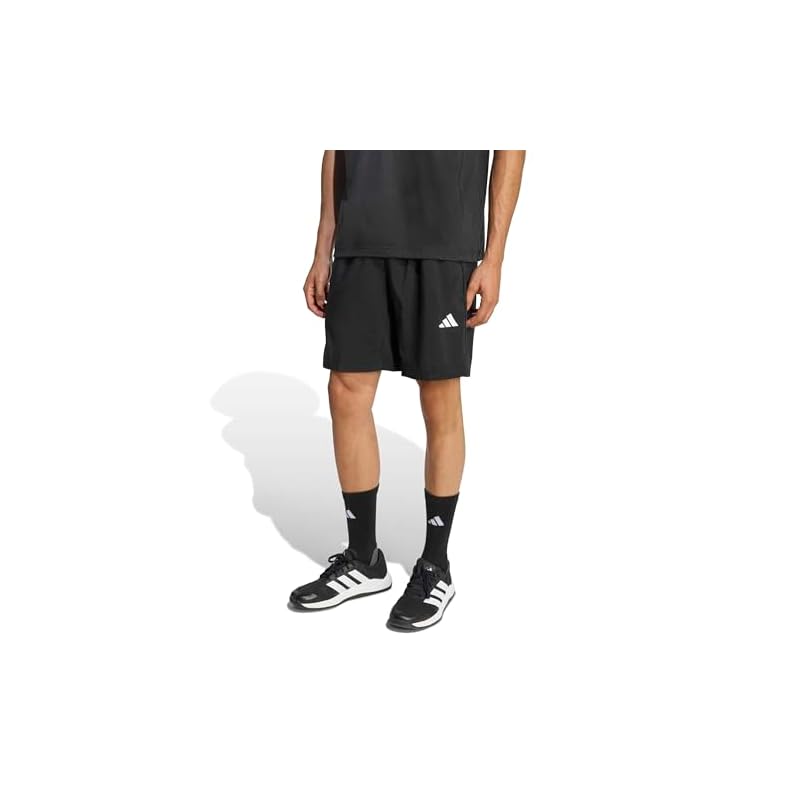 Adidas WO-ES Base Woven Shorts for Men, RK042 Black (KA3549), Size L (7 inches)