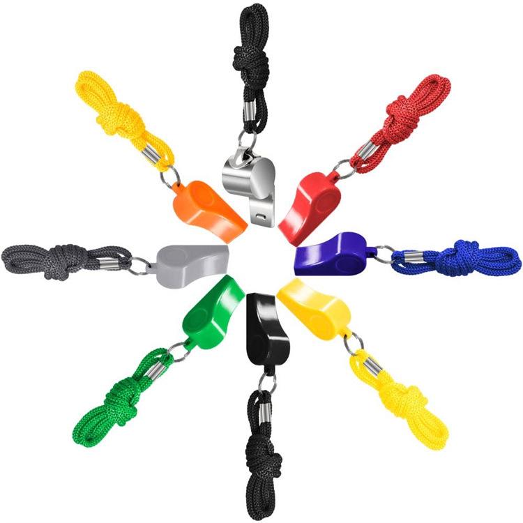 Multicolor ABS Referee and Cheerleader Pom-Pom Whistle for Outdoor Games