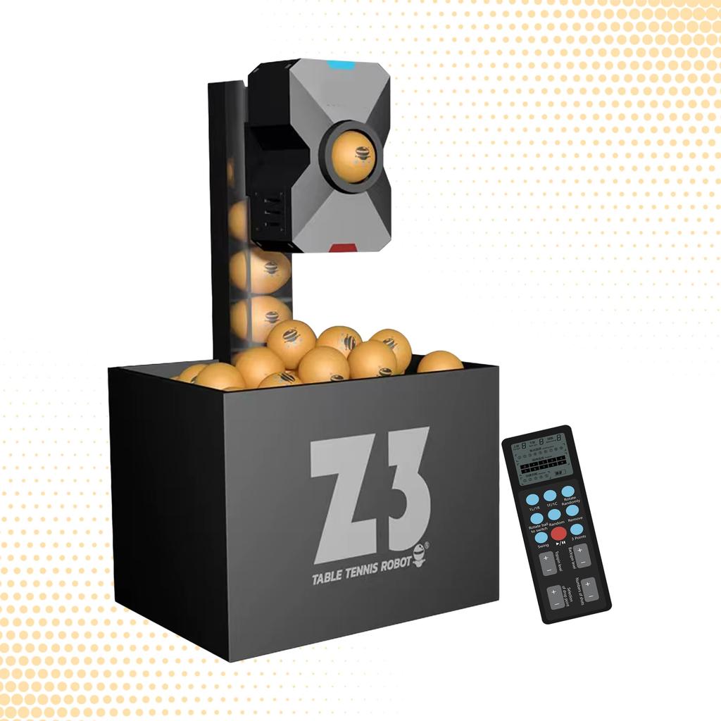 FOVNY Ping Pong Robot Machine, Improved Table Tennis Robot, Automatic 9-Point Ping Pong Ball Robot with Wireless Remote Control [PSE Certified]