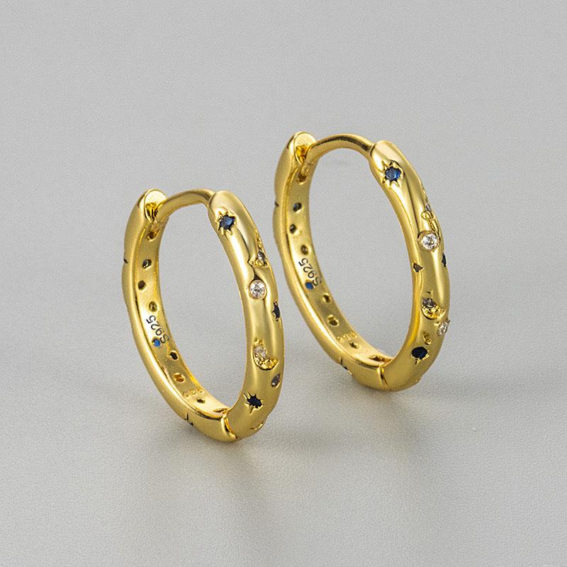 Xiaomi 925 Sterling Silver Earrings For Women Trendy Shinning Star Zircon Stone Earring Jewelry Prevent Allergy Party Accessories Gift