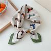 Korean literary and artistic decoration small silk scarf Korean version fashionable versatile spring and summer fresh and breathable cotton and 