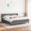 Slatted Bed Base with Mattress - 160x200cm - Adjustable Headboard - Dark Grey - Optimal Comfort