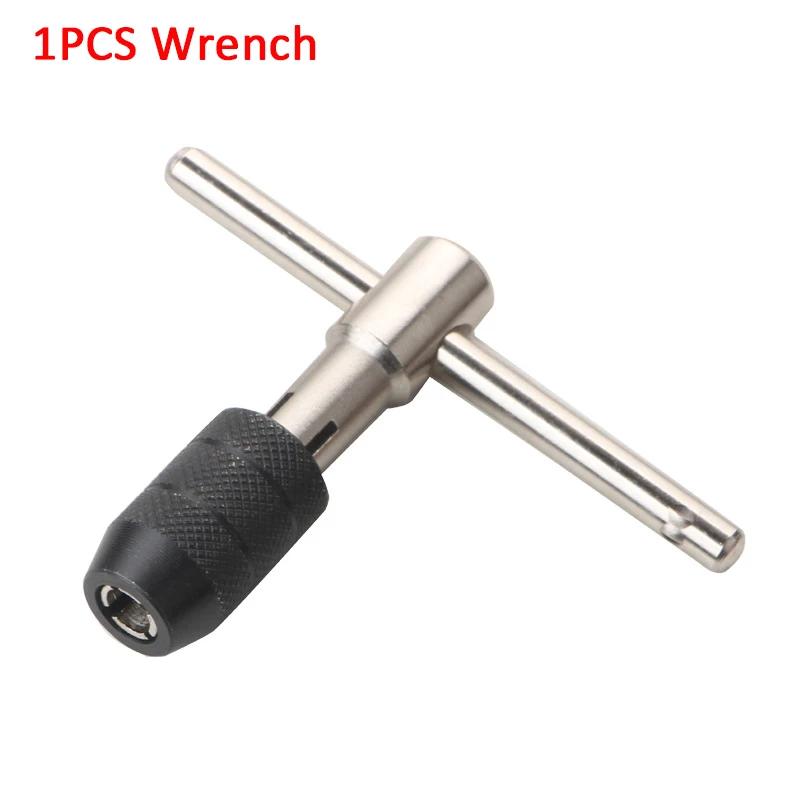 Professional Adjustable Ratchet Tap Holder Wrench Set Hand Tools M3 M4 M5 M6 M8 Machine Screw Thread T-shaped Tap Repair Tools