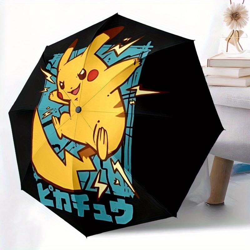 1pc Pikachu Automatic Umbrella with Folding feature - Compact Travel Umbrella, Perfect Gift for Birthday, Christmas, 046