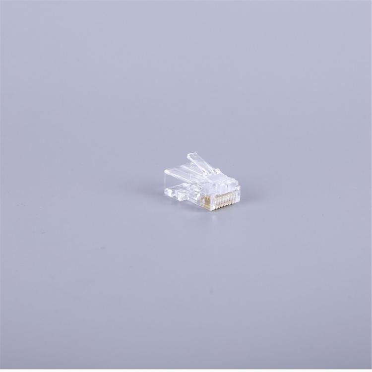 100Pack Clear RJ45 Cat6 Connectors, 8P8C Passes Through Ends For UTP Cabling 24-26AWG Networking Wire Replacement
